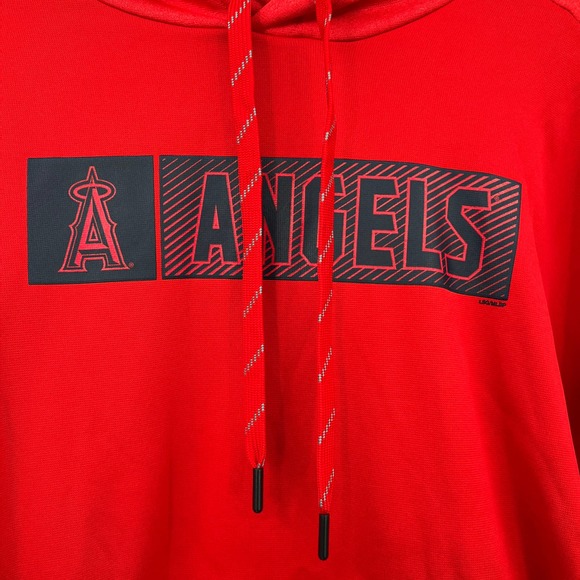 MLB Genuine Merchandise Men's Angels Hooded Sweatshirt in Red Size XL - Picture 2 of 4